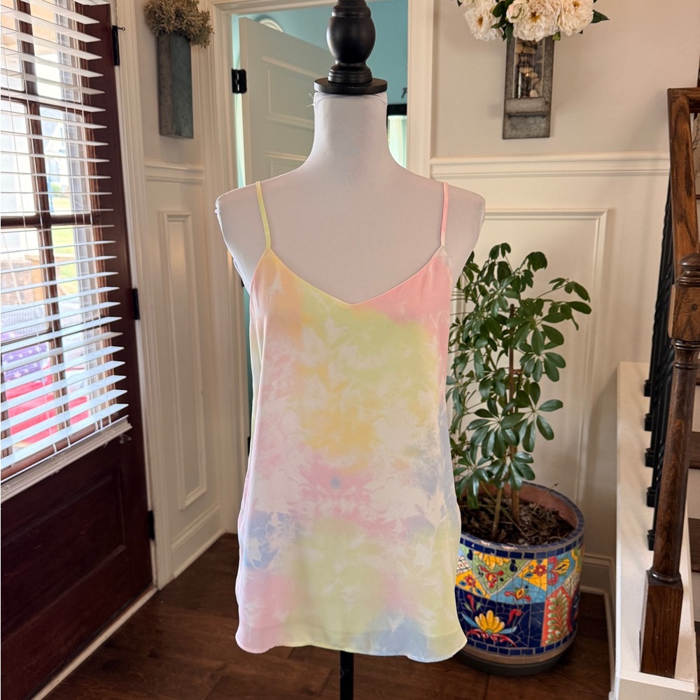 Hippie Rose NWOT Pastel Tie-Dye Camisole Top with Adjustable Straps